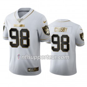 Maillot Homme Oakland Raiders Maxx Crosby 98 Nike Blanc Golden Edition 100th